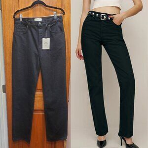 NWT Reformation X Camille Rowe Black Jeans, Size 29